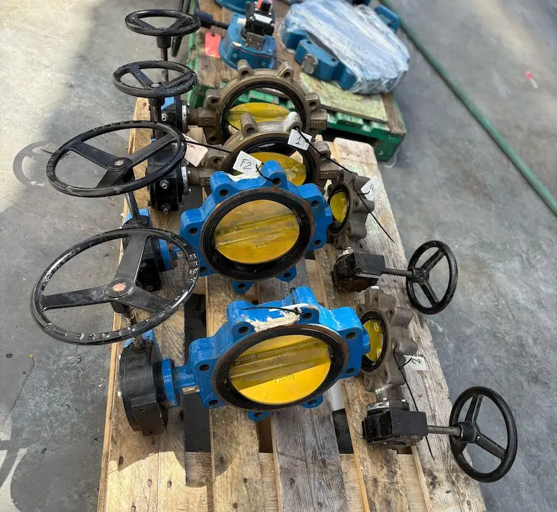 Repaired butterfly valves for a yacht's seawater system