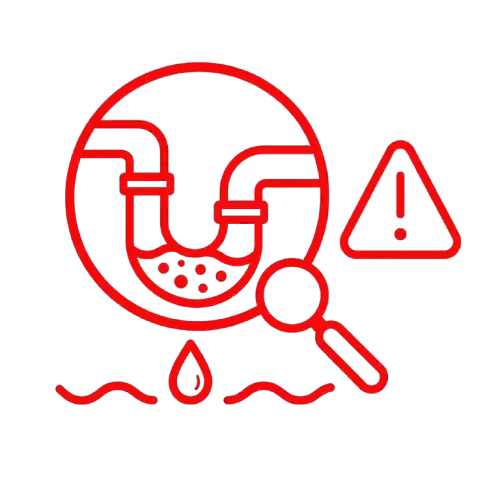 Icono de inspección de sistemas de aguas grises y aguas negras