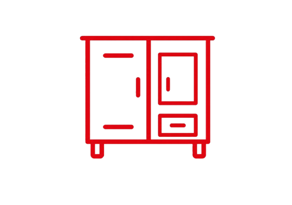 Icono de madera y mobiliario de un yate